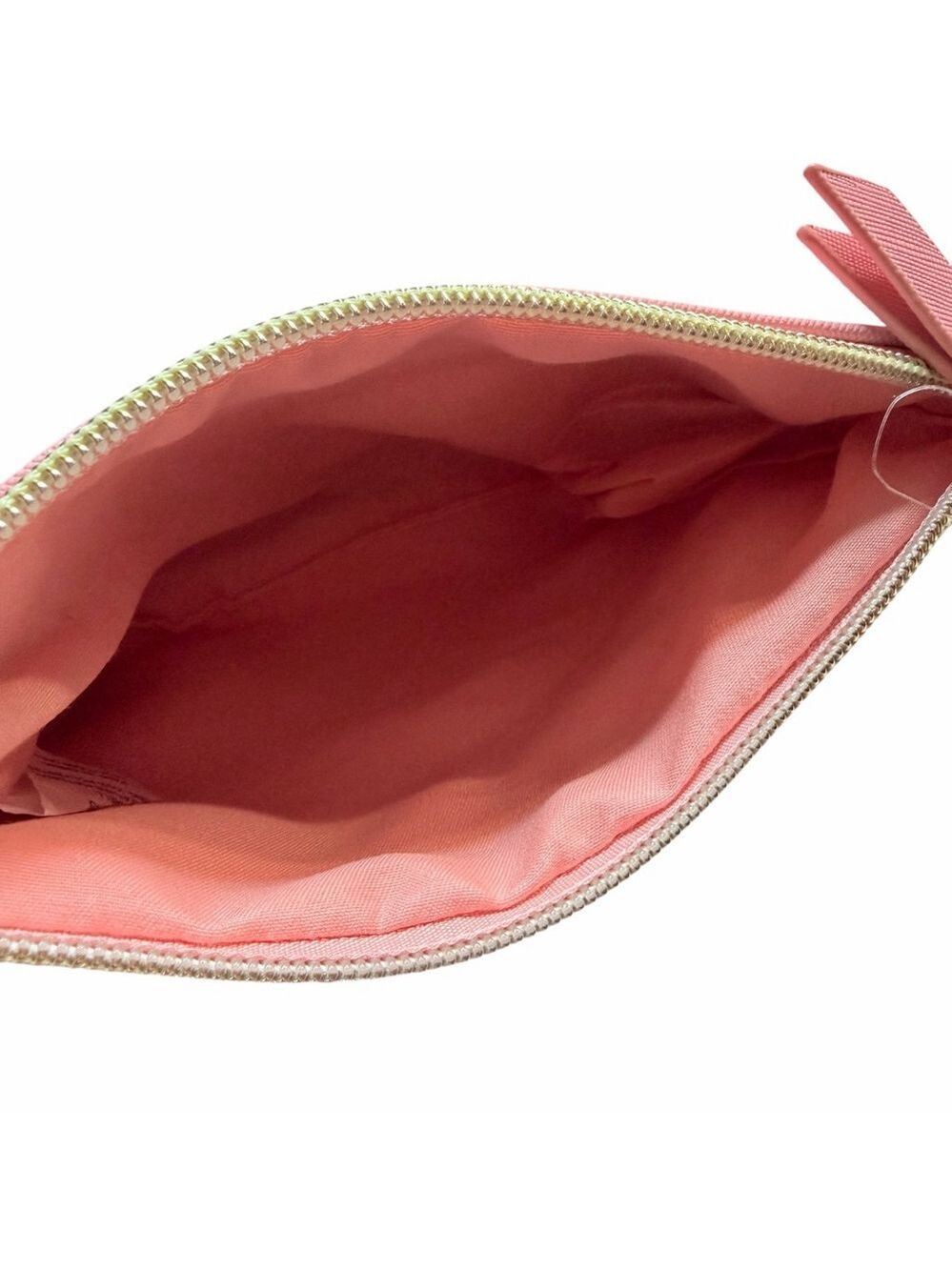 Kirkland’s Pink Cosmetic Makeup Bag Gold G Monogram Zipper Pouch NWOT - Picture 5 of 7